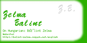 zelma balint business card